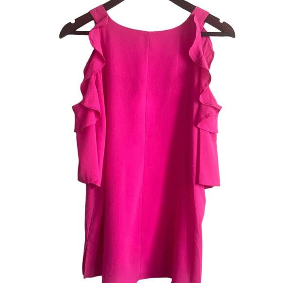 Umgee Women Top S Pink Ruffle‎ Vibrant Girly Festival Vacay Resort Cruise NEW - Picture 4 of 11